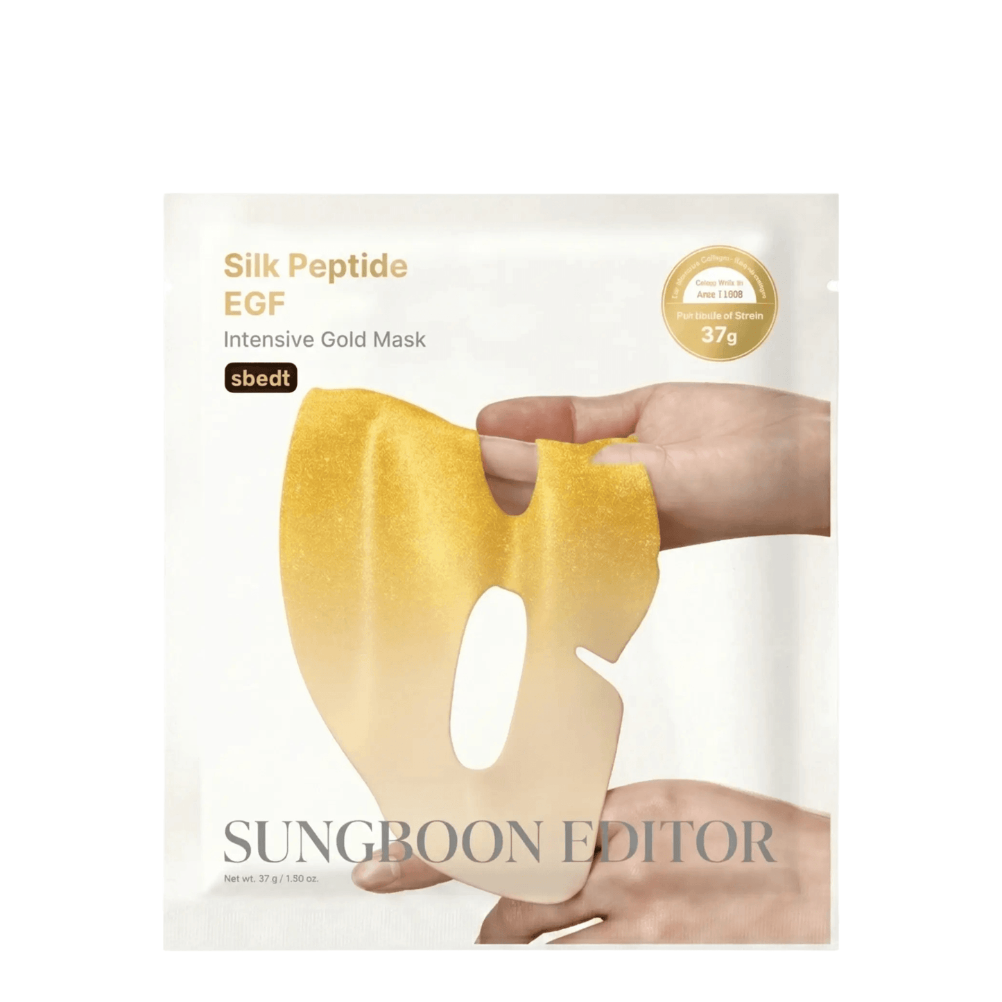SUNGBOON EDITOR Silk Peptide EGF Intensive Gold Mask prabangi veido kaukė su auksu 37g