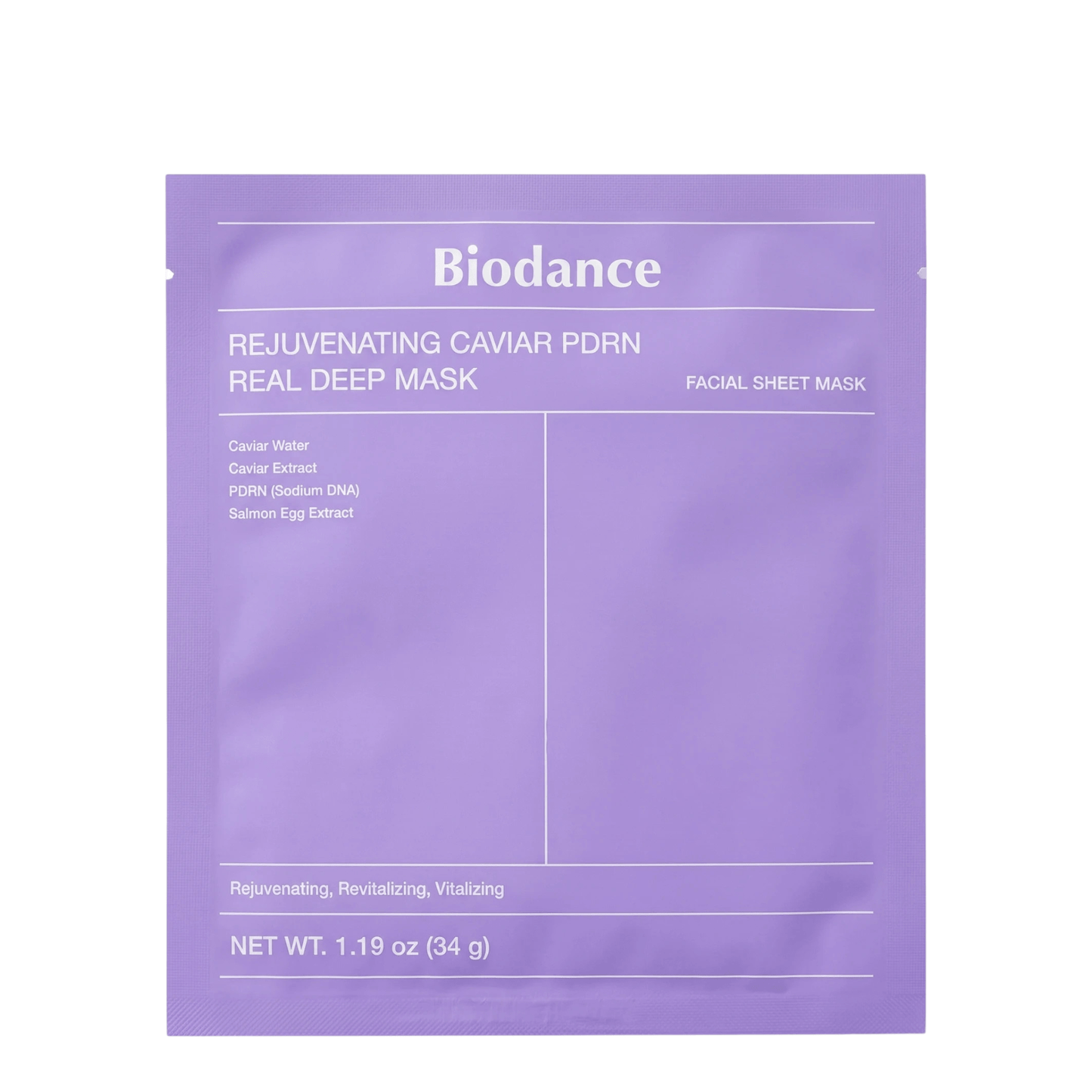 Biodance Rejuvenating Caviar PDRN Real Deep Mask veido kaukė 34g