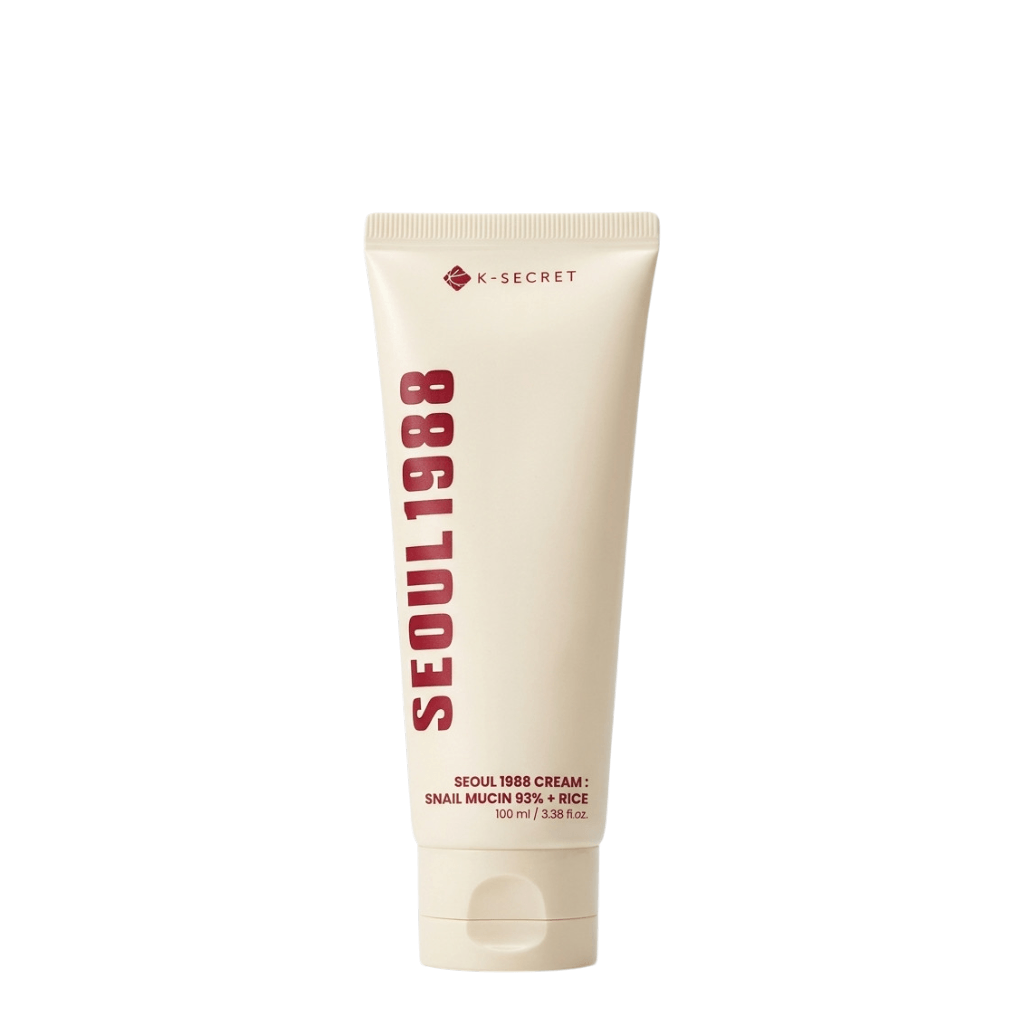 K-SECRET SEOUL 1988 Cream : Snail Mucin 93% + Rice veido kremas