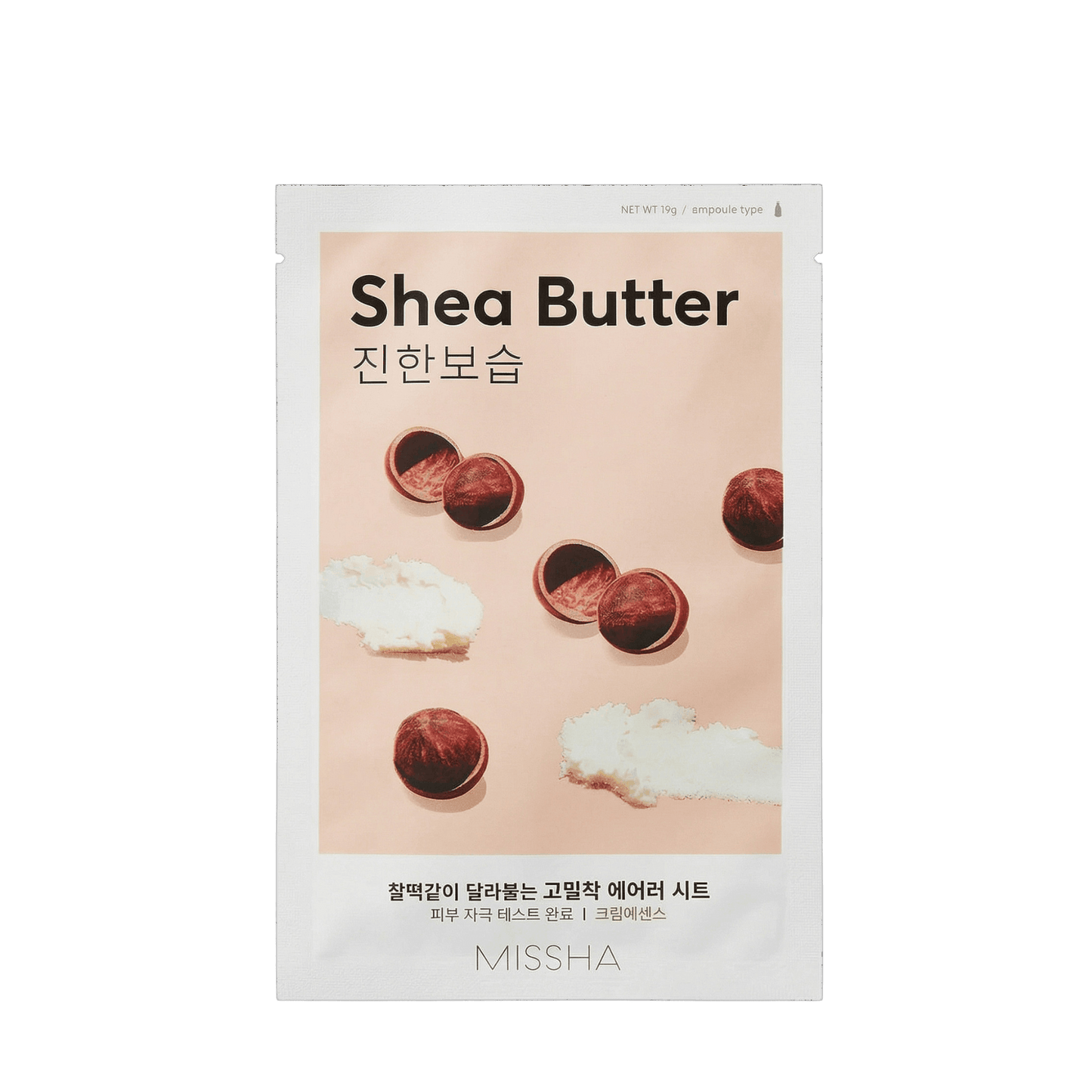 Missha Airy Fit Shea Butter Sheet Mask veido kaukė 19g