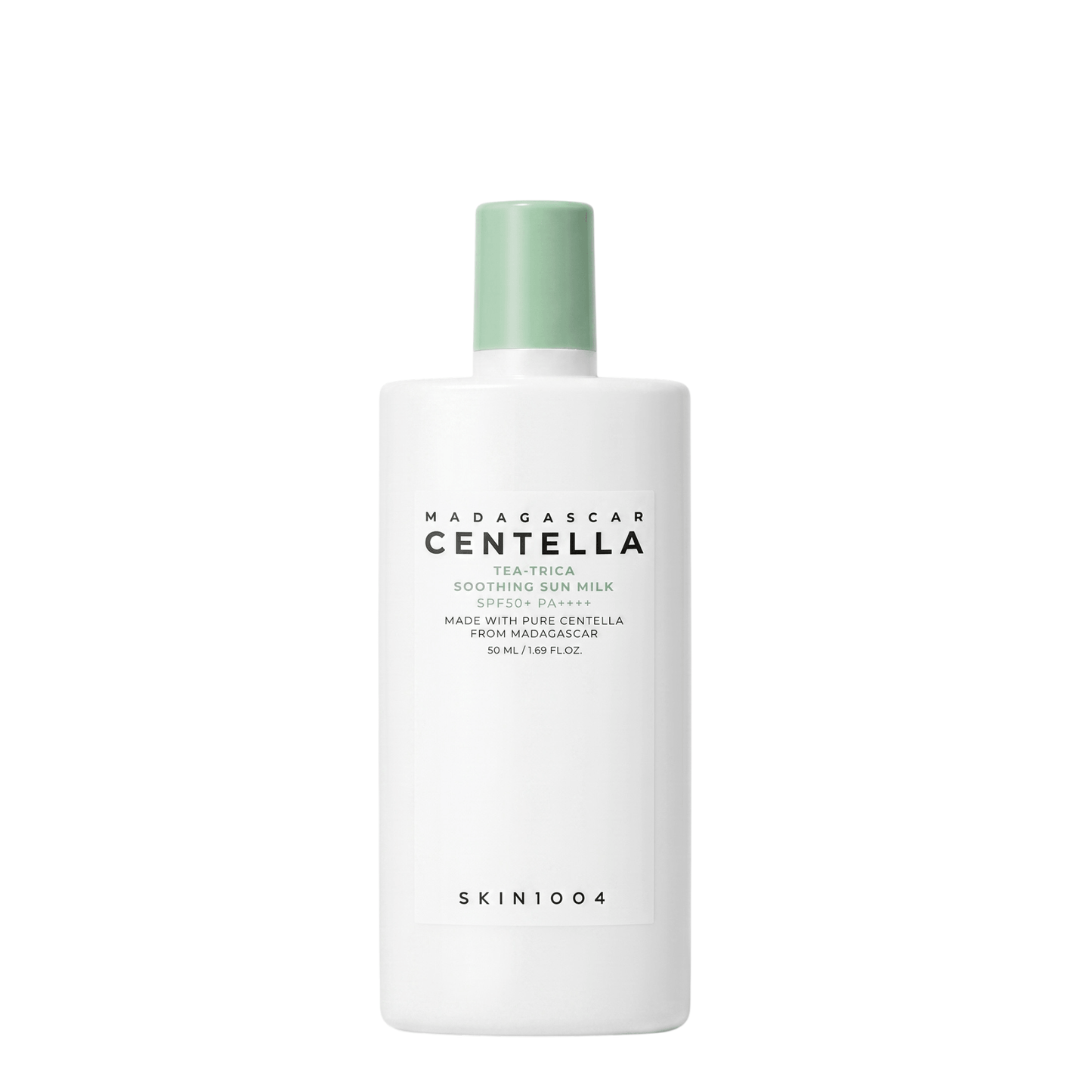 SKIN1004 Madagascar Centella Tea-Trica Soothing Sun Milk SPF50+ PA++++ apsauga nuo saulės 50ml