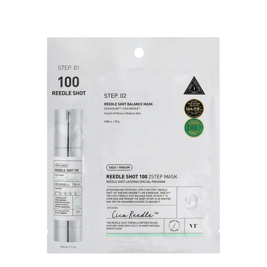 VT Cosmetics Reedle Shot 100 2-Step Mask veido kaukė su mikroadatėlėmis